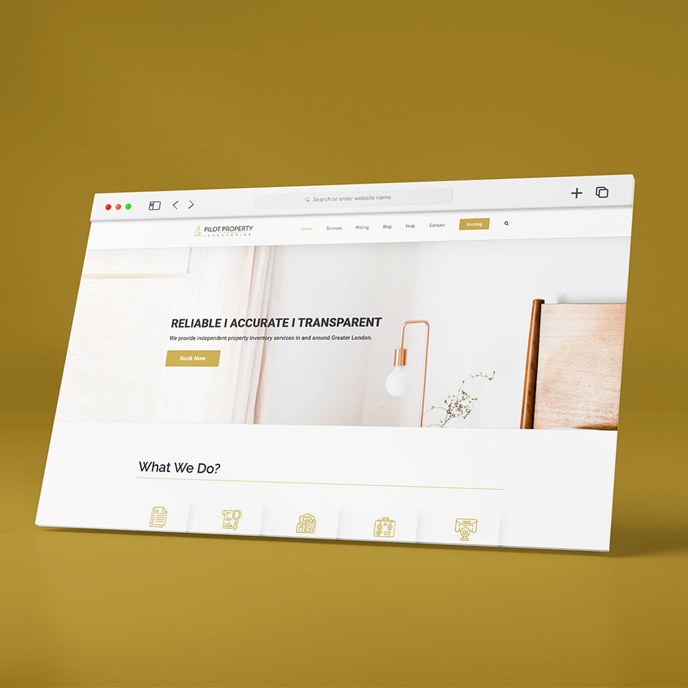 Pilot property inventories services website design and development